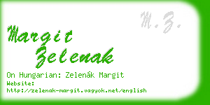 margit zelenak business card